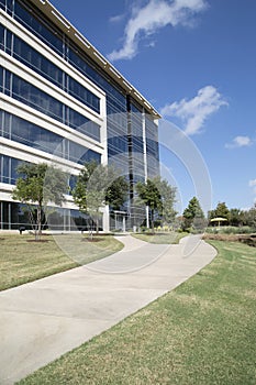 Office buildings and landscapes background