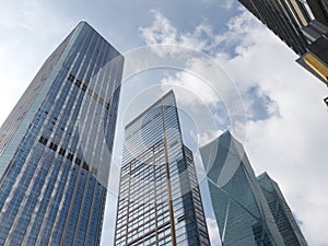 Office buildings, looking-up