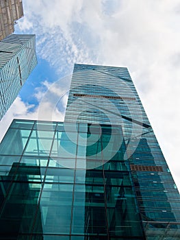 Office buildings, looking-up