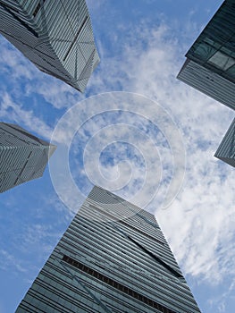 Office buildings, looking-up