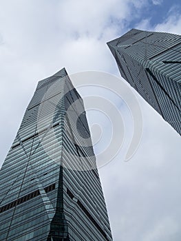 Office buildings, looking-up