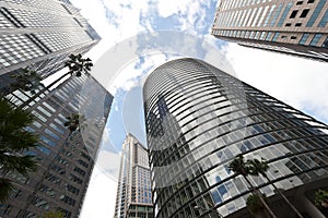 Office buildings reflections