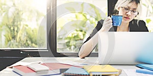 Office Business Analysis Working Workplace Workroom Concept