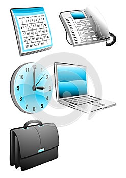 Office business calendar telefon watch laptop bag photo