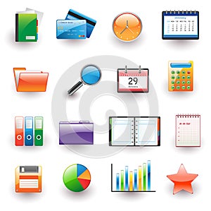 Office and business icon set