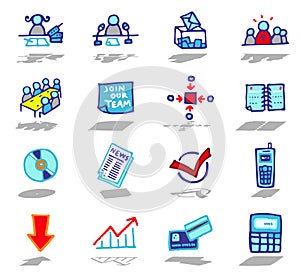 office & business icons set