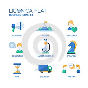 Office, business modern thin line design icons and pictograms