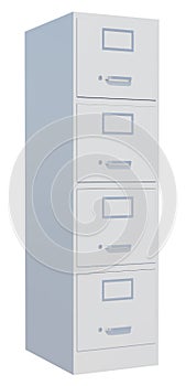 Office cabinet isolated over white background