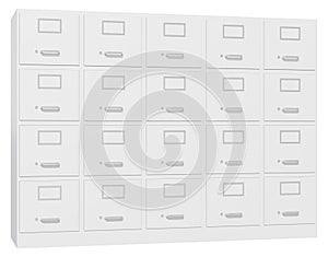 Office cabinet isolated over white background