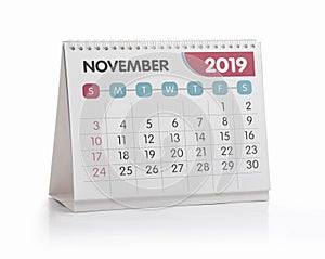 Office Calendar 2019 November