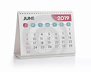 Office Calendar 2019 June