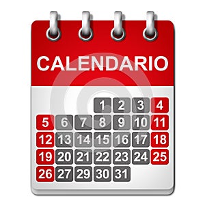 Office calendar month icon - SPANISH photo