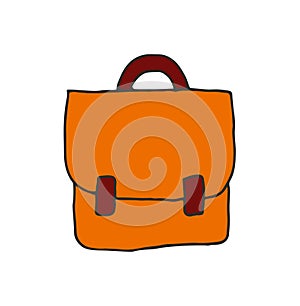 office case, portfolio bag doodle hand drawn icon