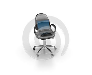 Office Chair with Computer Notebook