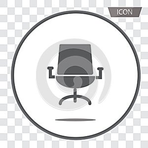 Office Chair Icon isolated on background.