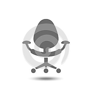 Office chair icon isolated on white background