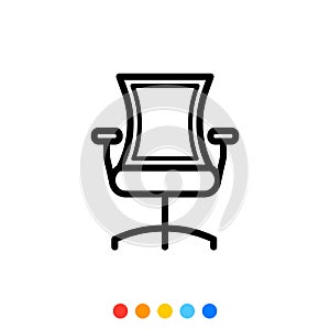 Office chair icon,Vector and Illustration