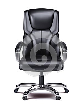 Office chair isolated realistic vector