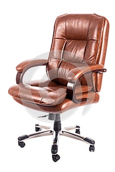 Office chair isolated on transparent clear white background