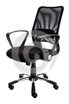 Office chair isolated on transparent clear white background