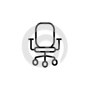 Office chair line icon design vector template
