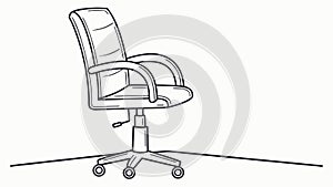 Office Chair for Professional Workspaces, vector design Generative AI