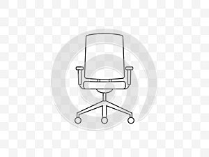 Office chair, seat icon. Vector illustration, flat design.