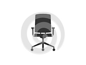 Office chair, seat icon. Vector illustration, flat design
