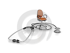 Office Chair with Stethoscope