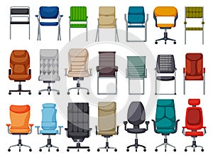 Office chair vector cartoon set icon. Vector illustration armchair on white background. Isolated cartoon set icon office