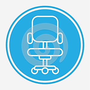 Office chair vector icon sign symbol