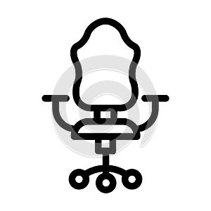 Office chair Vector Thick Line Icon For Personal And Commercial Use