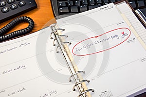 Office Christmas party Diary