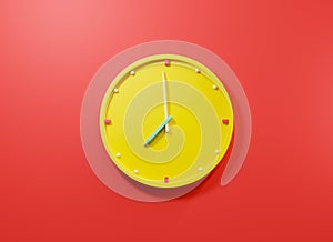 Office clock icon. Round business watches with time arrows hour and minutes