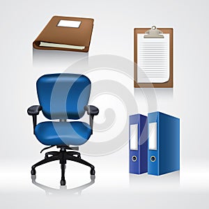 Office collection. Vector illustration decorative background design