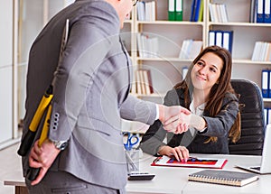 Office conflict between man and woman