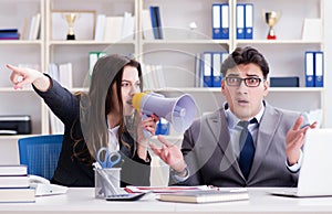 Office conflict between man and woman