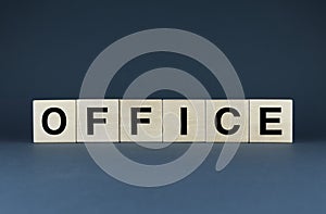 Office. Cubes form the word Office