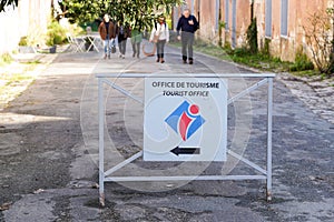 Office de tourisme france logo sign means information center in french for tourist