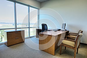 Office with Desk and Chairs photo