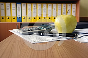 Office desk composition