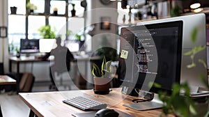 The modern office workspace.AI generated image