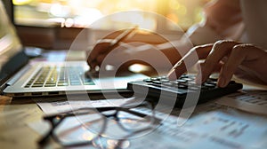 The Office Desk Setup.AI generated image