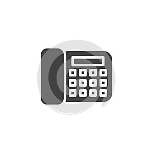 Office desk telephone vector icon