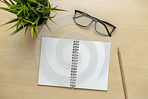 Office desk workspace and table background photo