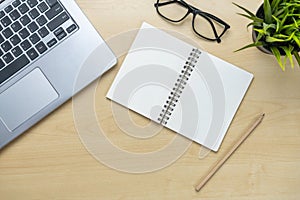 Office desk workspace and table background photo