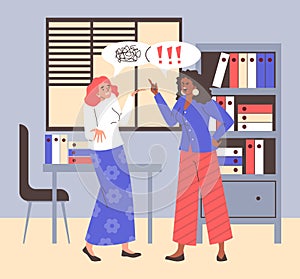 Office disagreement vector illustration