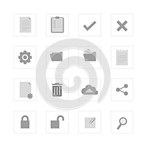 Office and Document icon set.