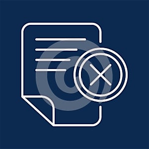 Office document monochrome linear icon