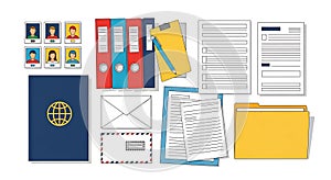 Office and Document Organization Icons Set